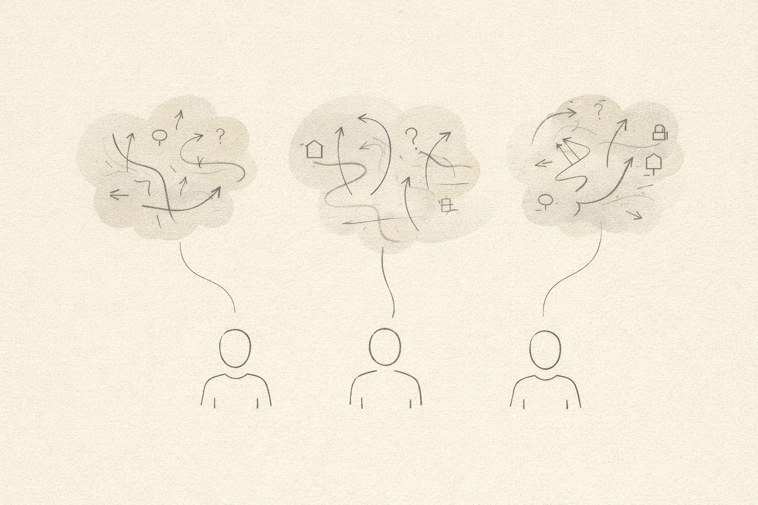 Visual interpretation of The Illusion of Familiarity in city navigation.