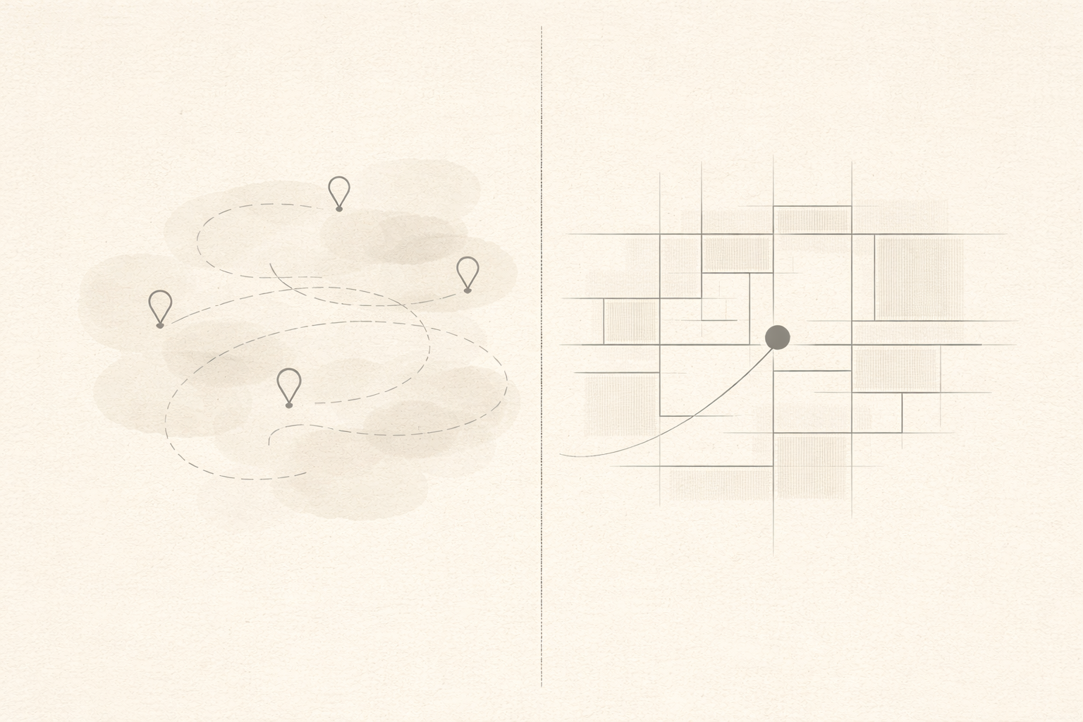 Illustration showing why general-purpose maps could not provide the precision required for official city addressing.